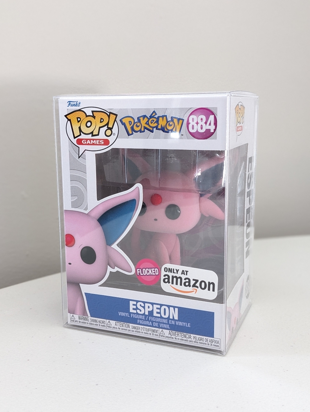 NEW Funko Espeon Flocked Amazon Exclusive Funko Pop 884 Pokemon Eevee evolution - Picture 13 of 14